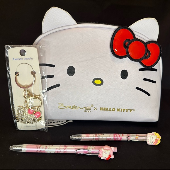Crème Shop x Hello Kitty Dome Makeup Travel Pouch Gift Bundle - Picture 6 of 7